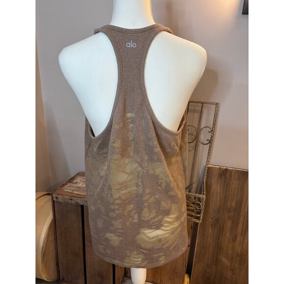 Ladies Large ALO Yoga Pure Distressed Tank Top in Browns - Picture 8 of 11
